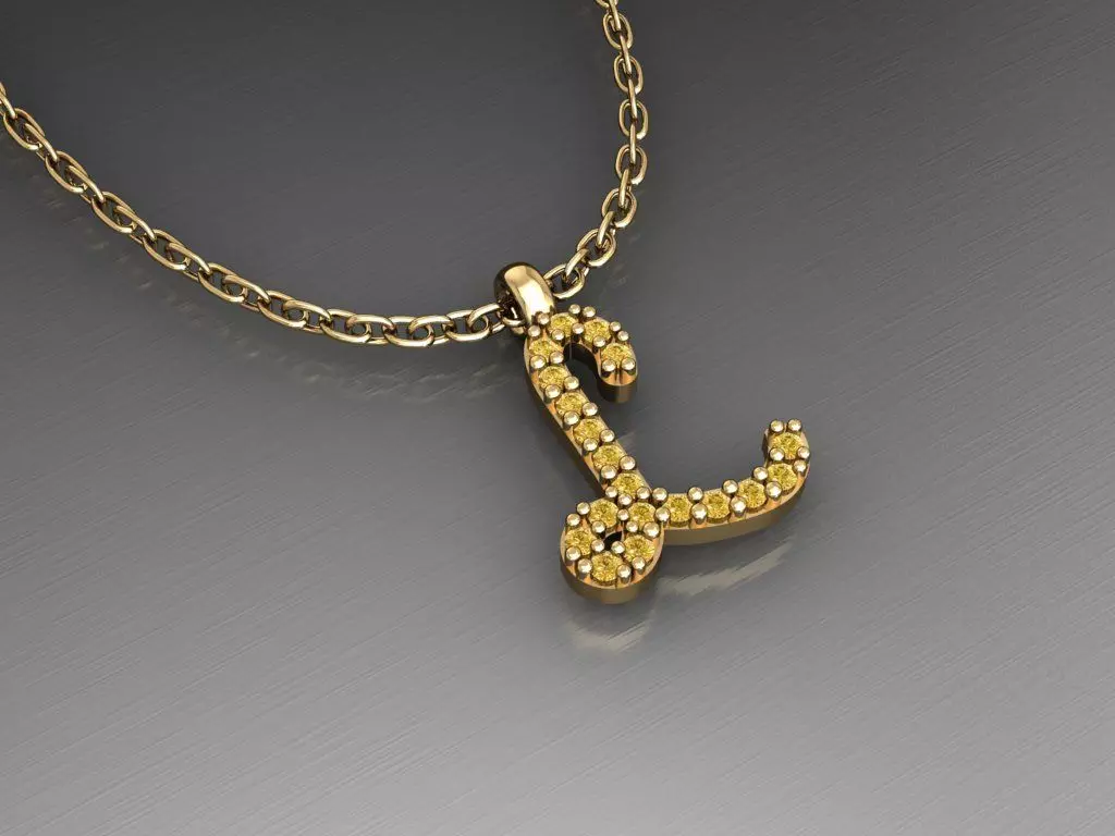 H202- Diamond NECKLACE  3D print model_0