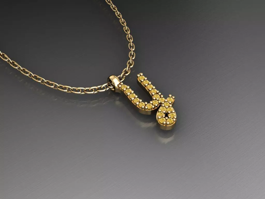 H204- Diamond NECKLACE  3D print model_0