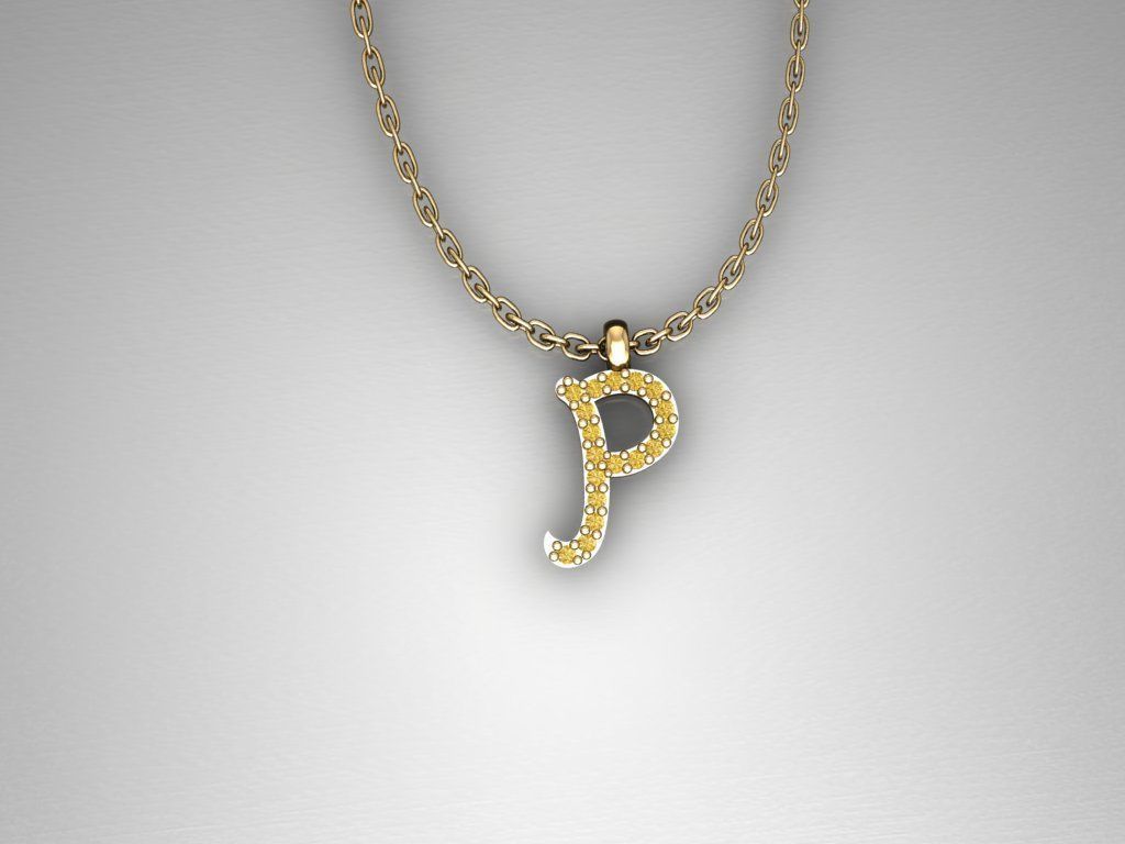 H209- Diamond NECKLACE  3D print model_1