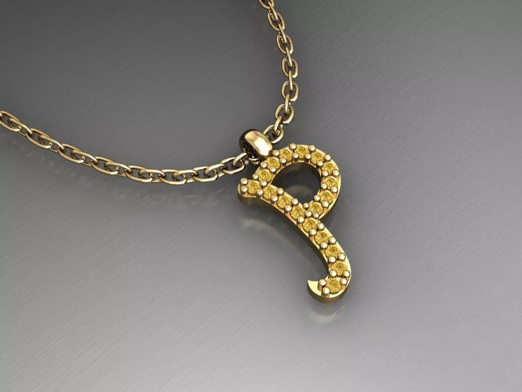 H209- Diamond NECKLACE  3D print model_0