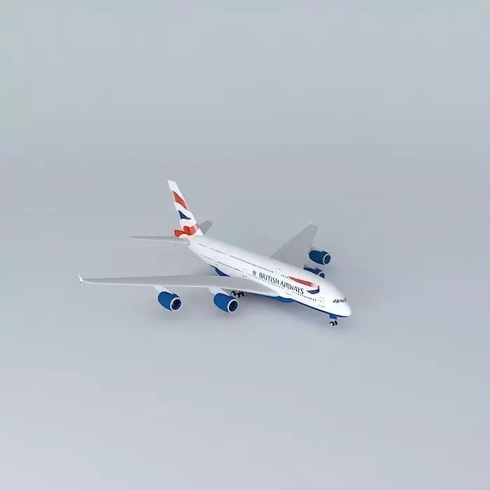 British Airways Airbus A380 842 2013 Free 3D model