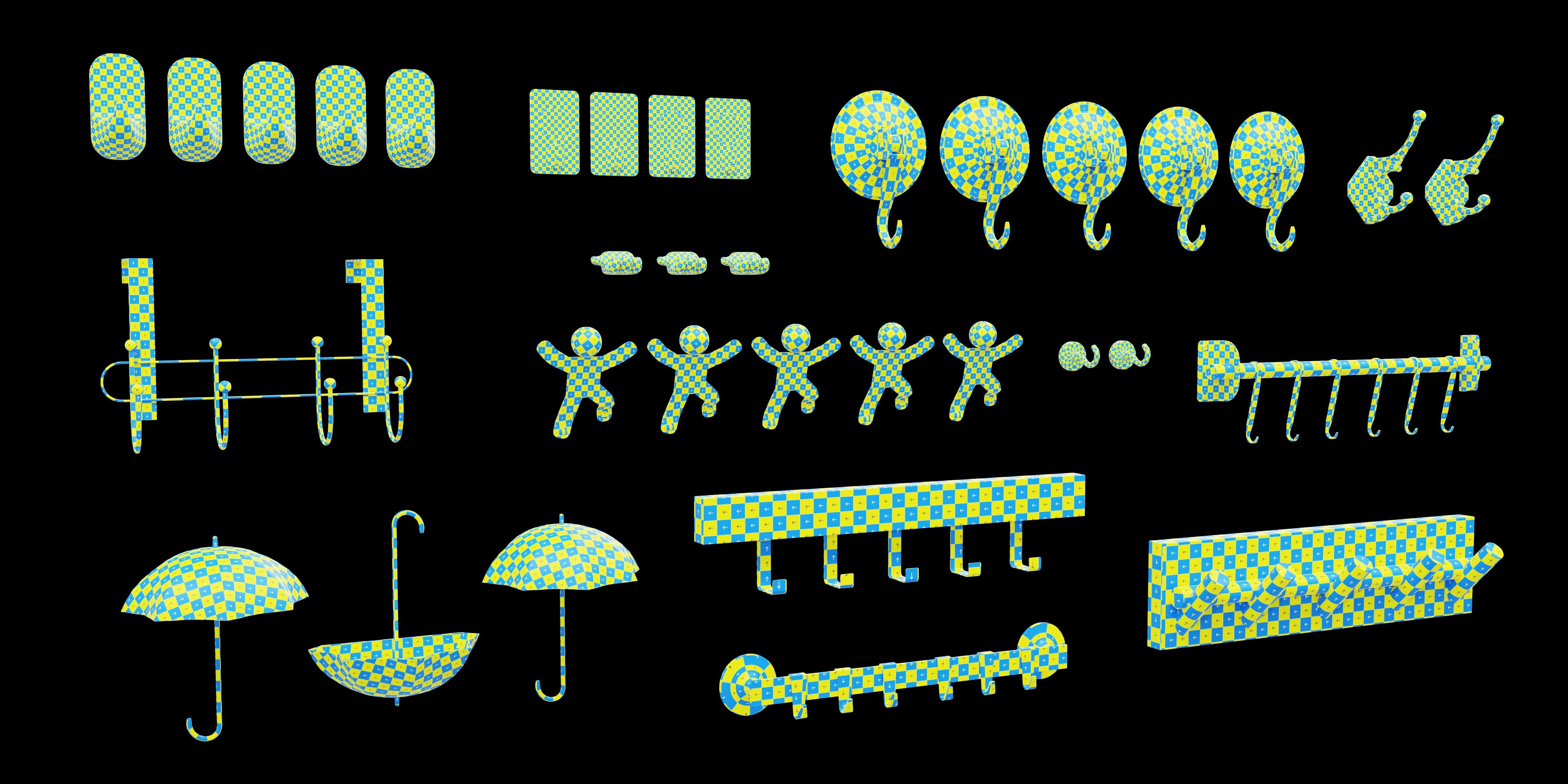 Hook Pack - 58 Model Variation - Tiling Textures Low-poly 3D model_26