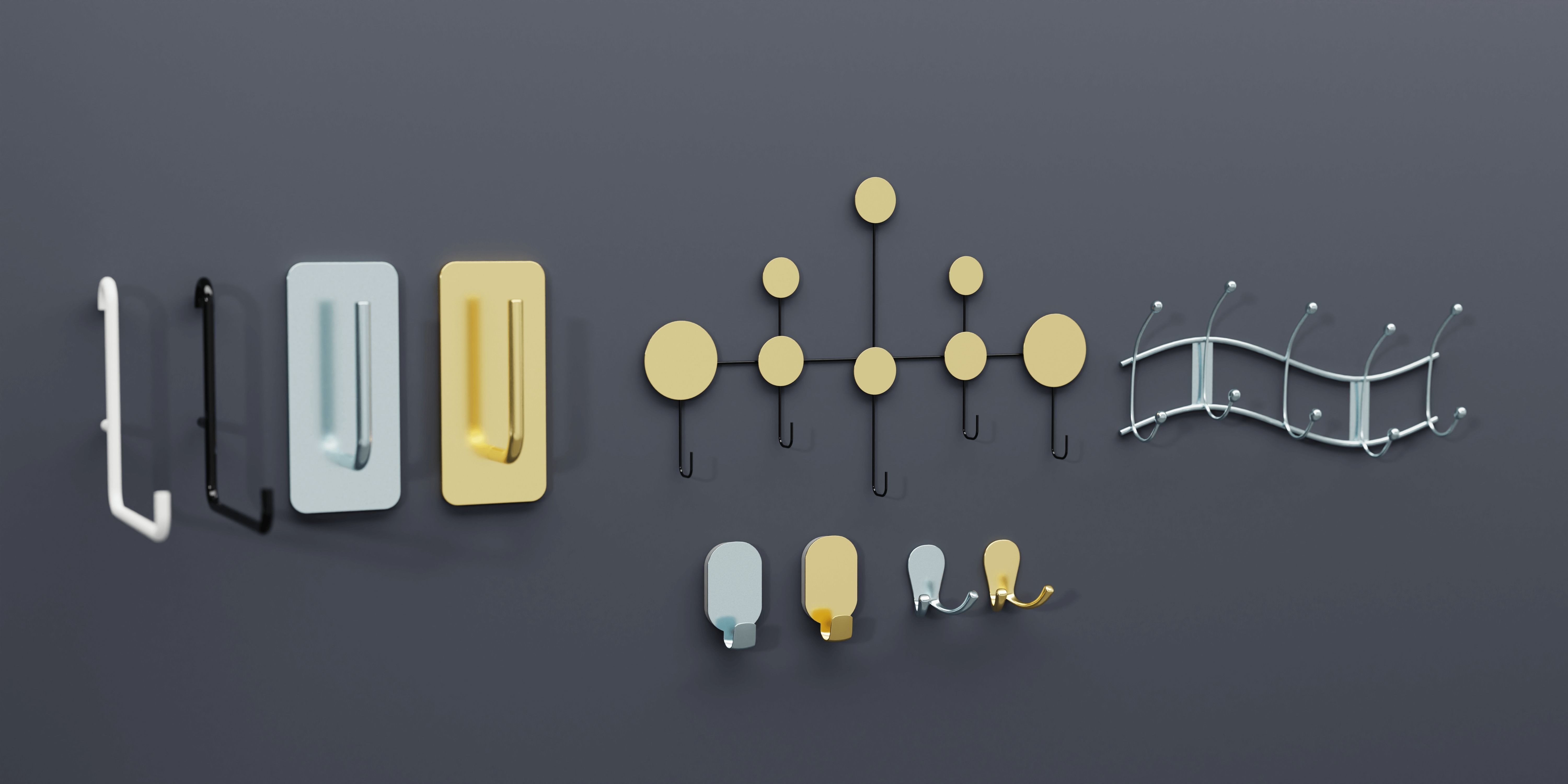 Hook Pack - 58 Model Variation - Tiling Textures Low-poly 3D model_2