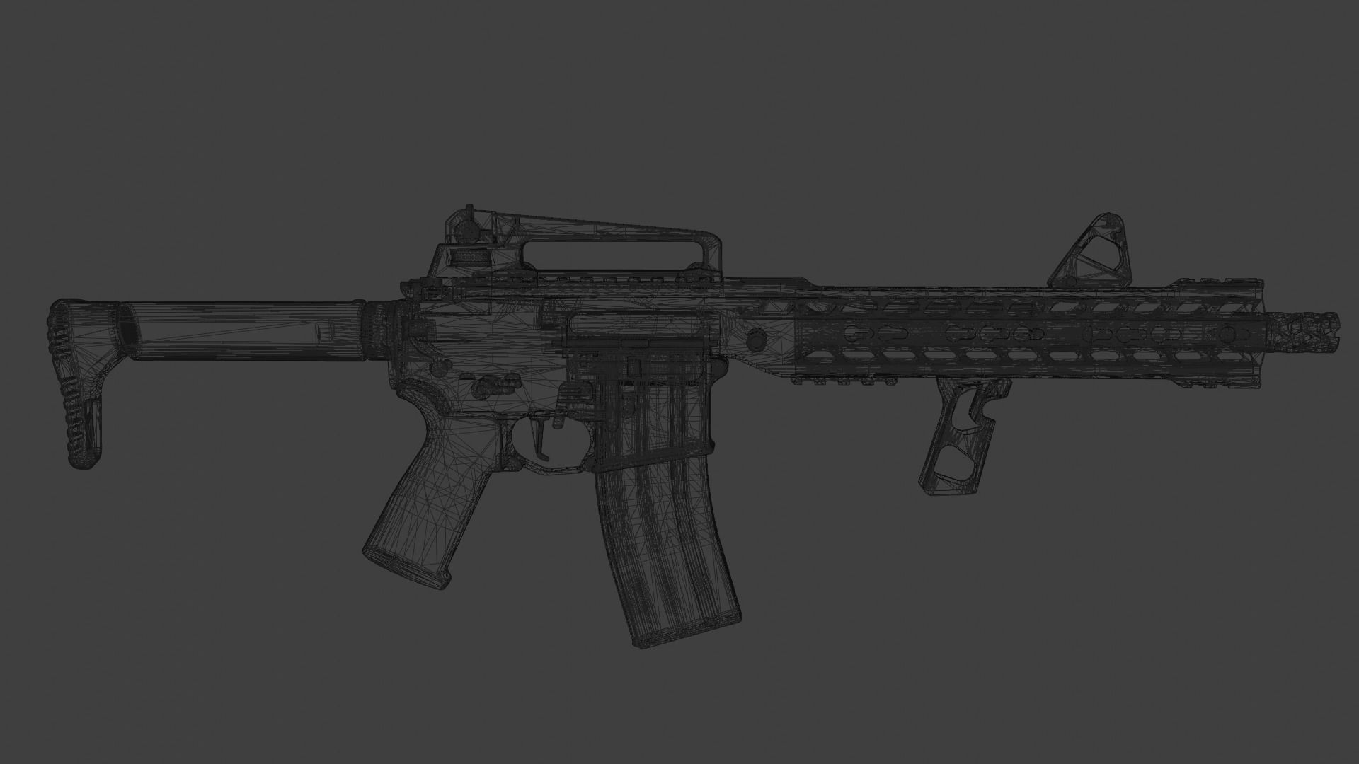 M4 GUN 3D model_4
