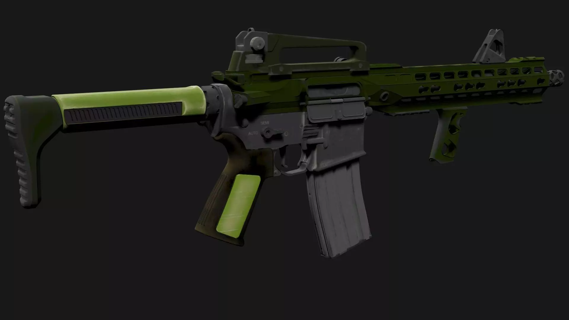 M4 GUN 3D model_0