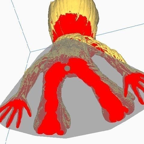 Baby Groot con hoyo Free 3D print model