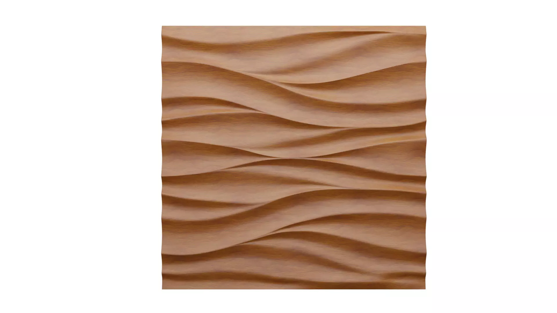 3D Panel wooden wall with waves 3D model_0