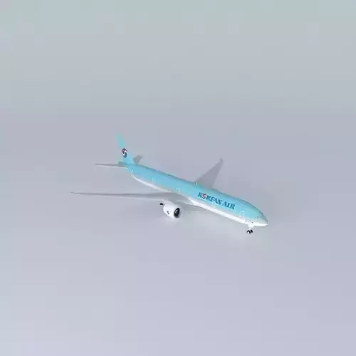 Korean Air Korean Air Boeing 777 3B5  ER 2014 Free 3D model