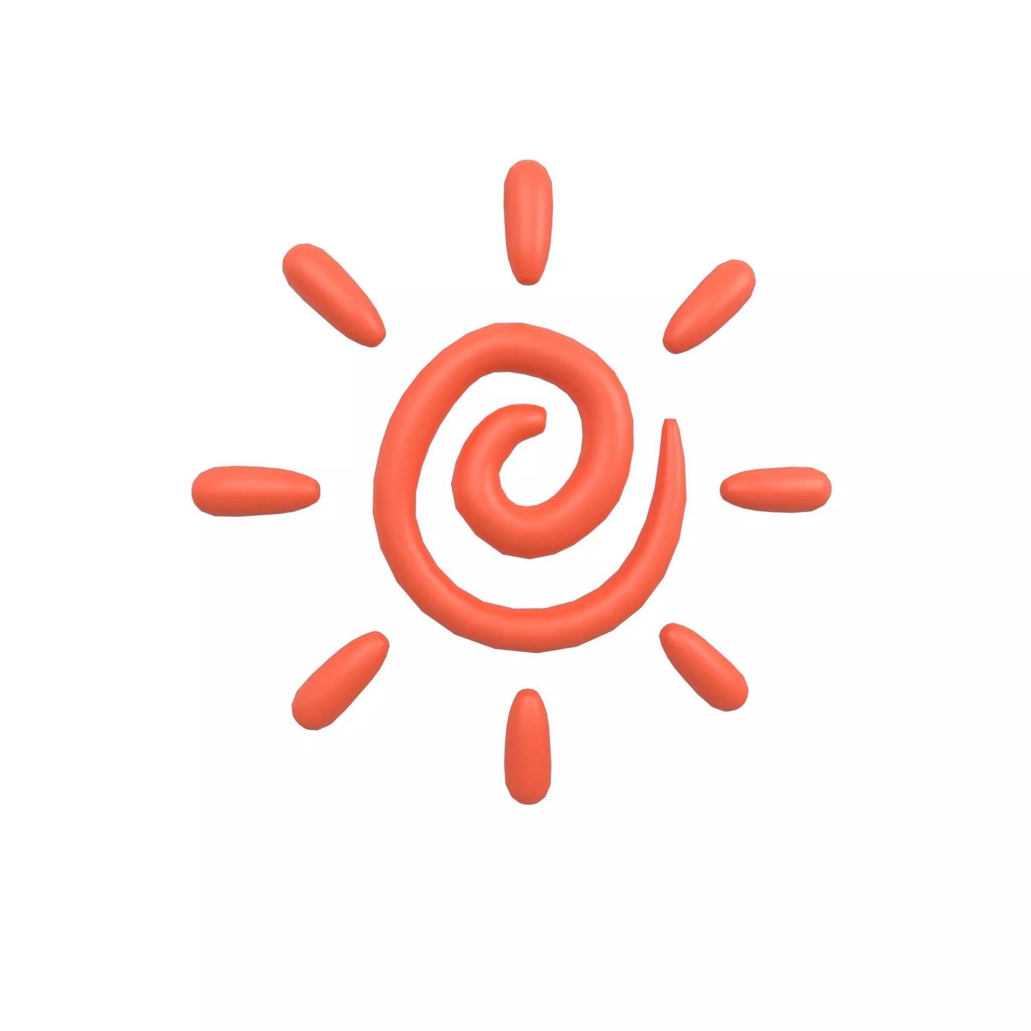 Hand Painted Sun v1 003 Low-poly 3D model_0