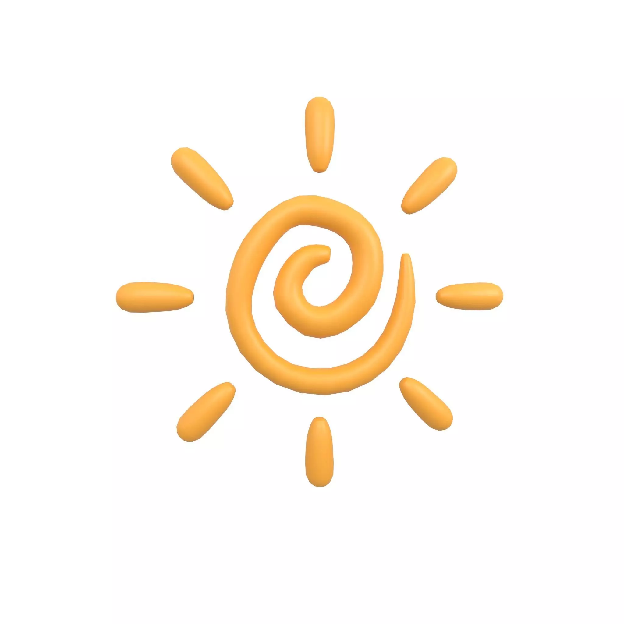 Hand Painted Sun v1 004 Low-poly 3D model_0