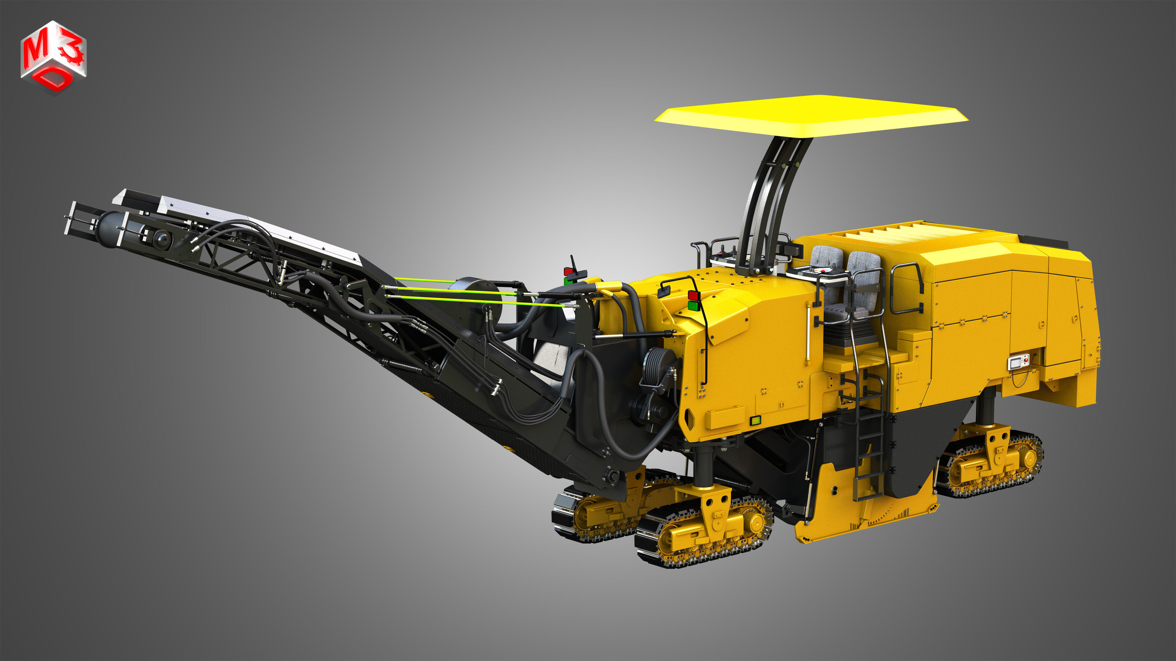 PM 622 Cold-Planer - Asphalt Removal  3D model_6