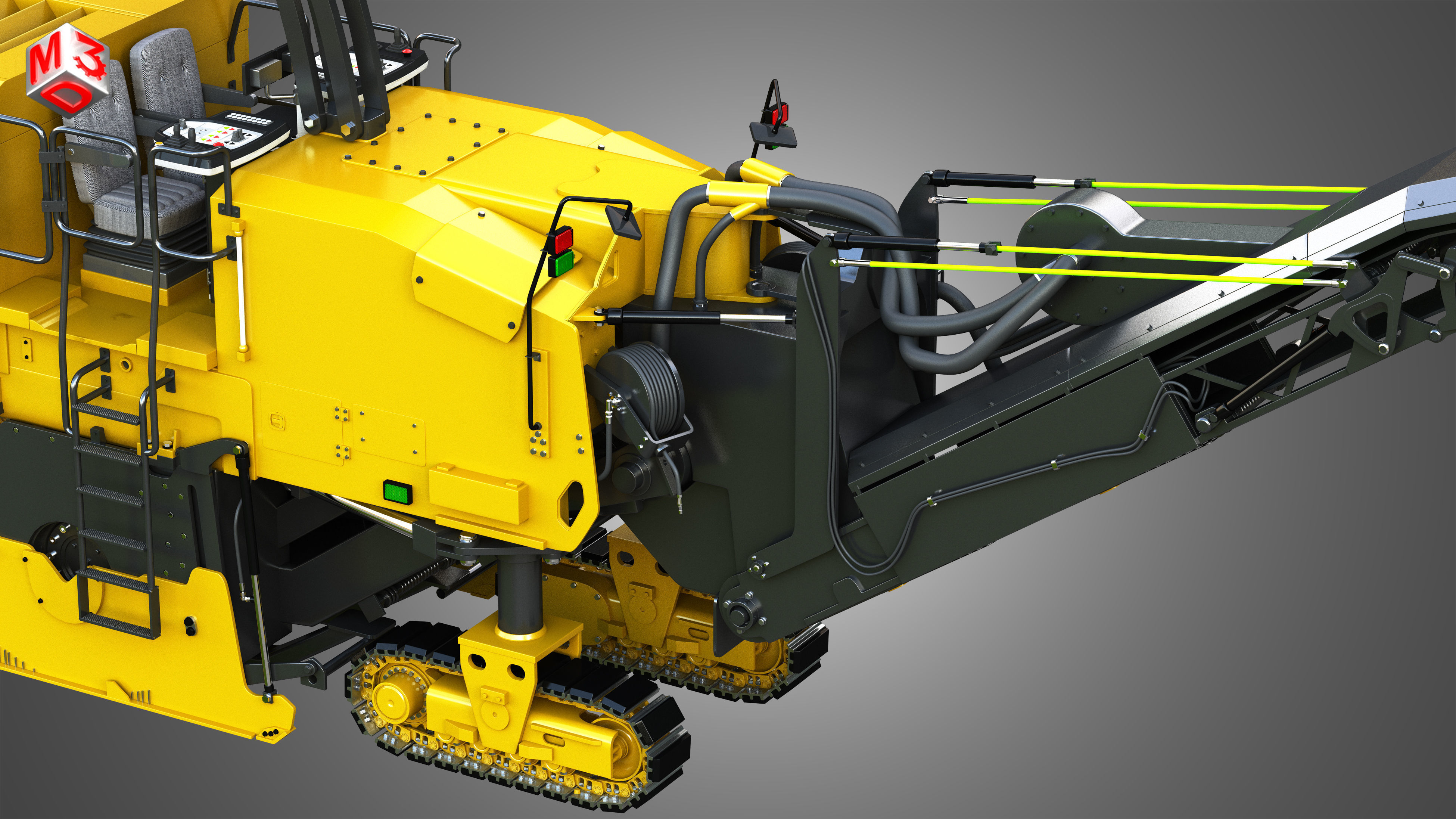 PM 622 Cold-Planer - Asphalt Removal  3D model_12
