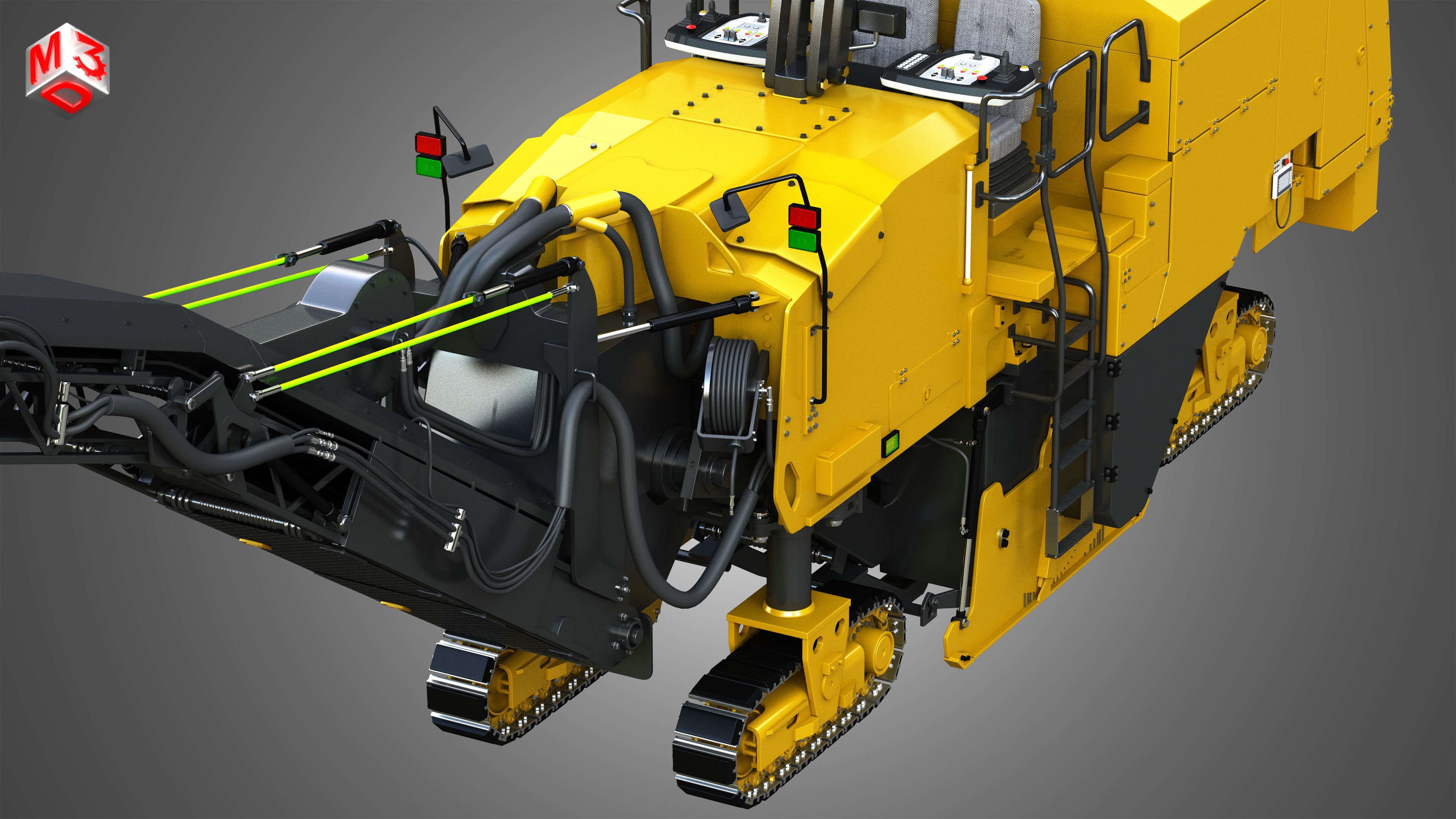 PM 622 Cold-Planer - Asphalt Removal  3D model_14