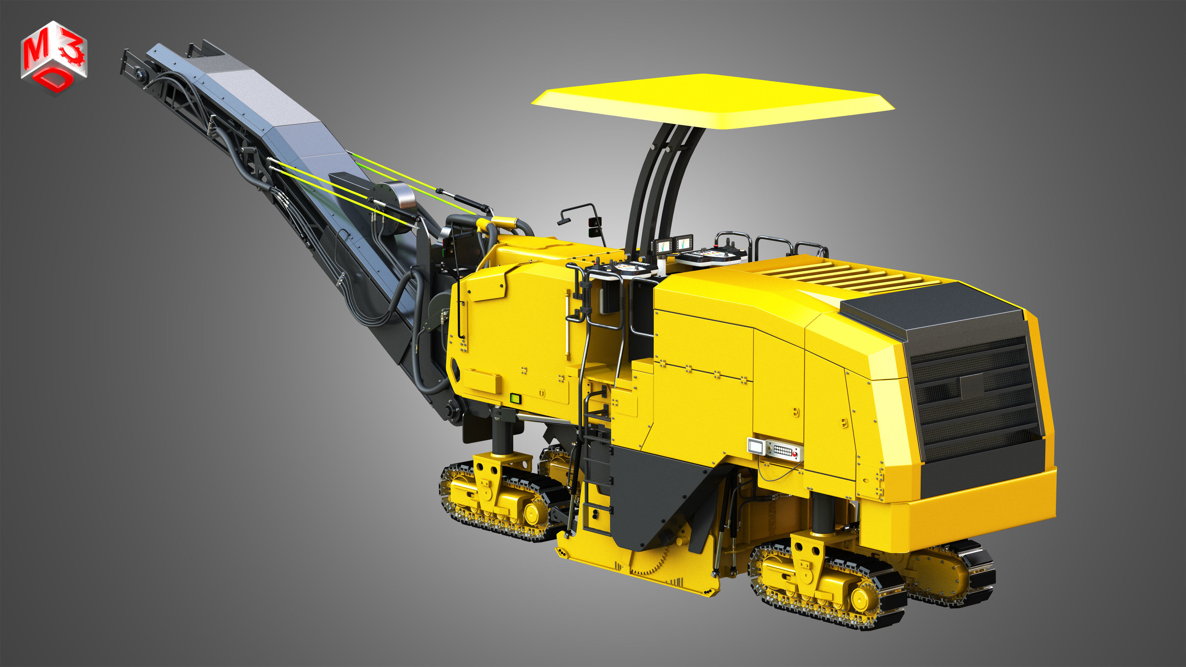 PM 622 Cold-Planer - Asphalt Removal  3D model_9