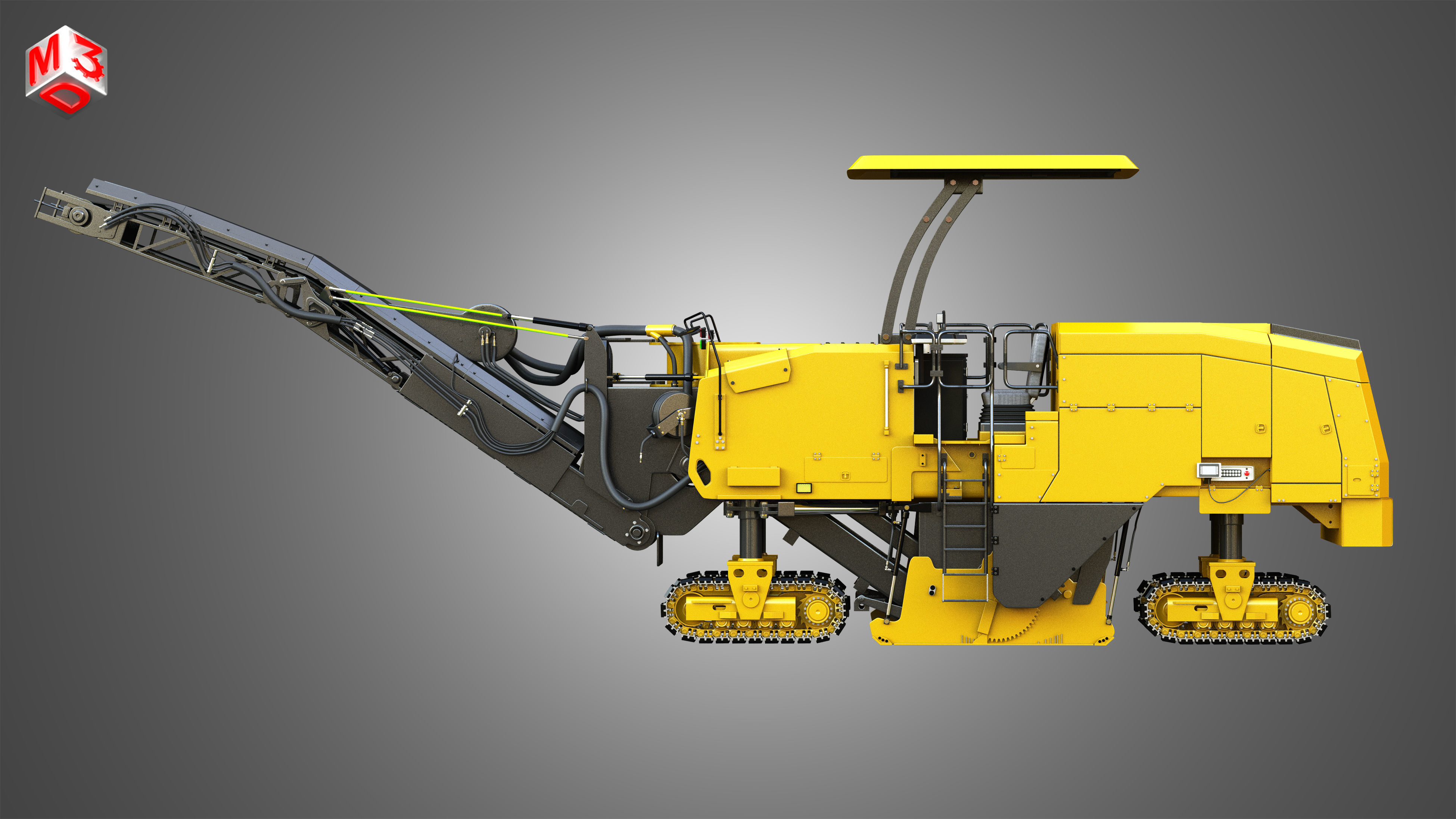 PM 622 Cold-Planer - Asphalt Removal  3D model_5