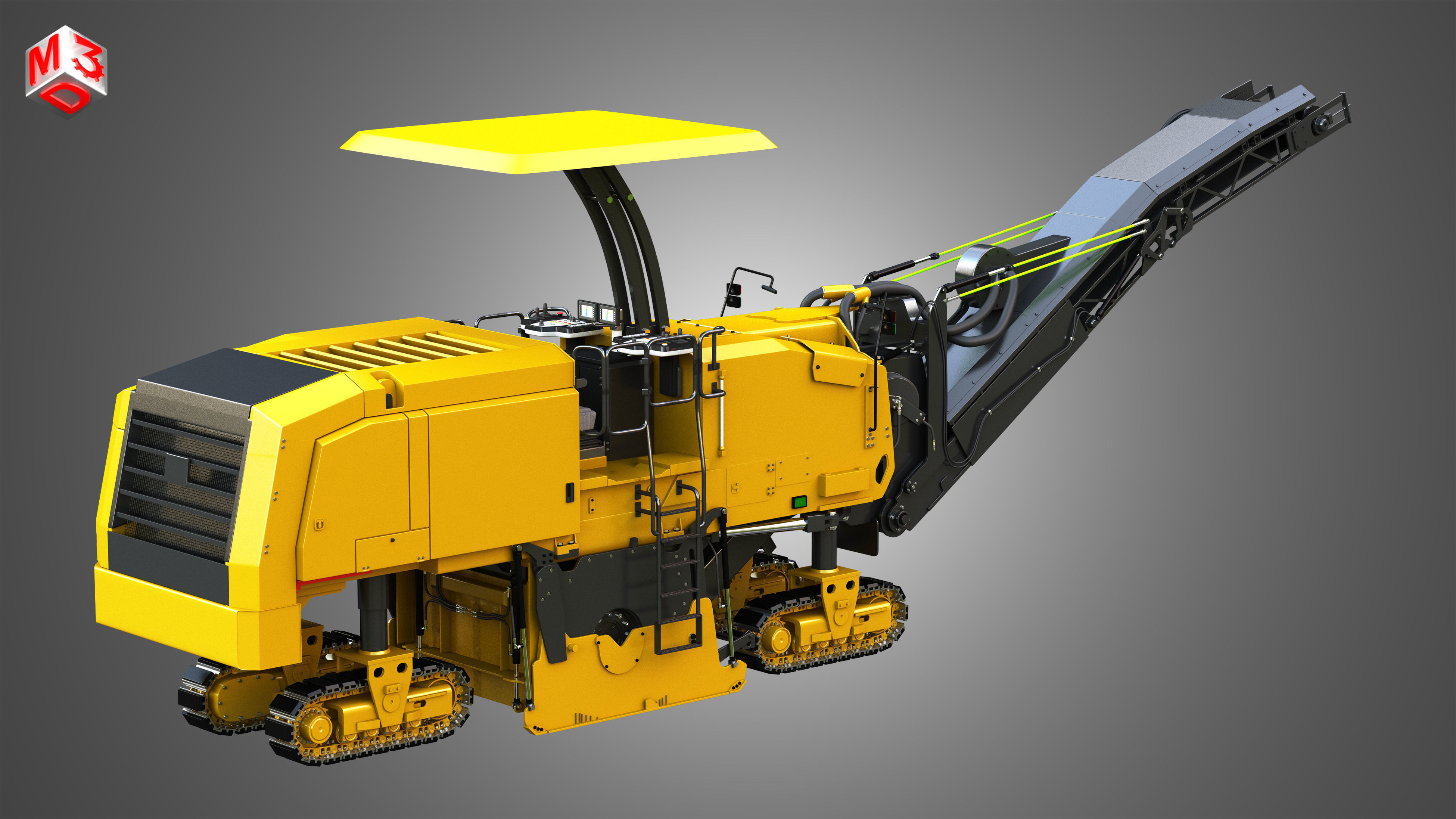 PM 622 Cold-Planer - Asphalt Removal  3D model_7