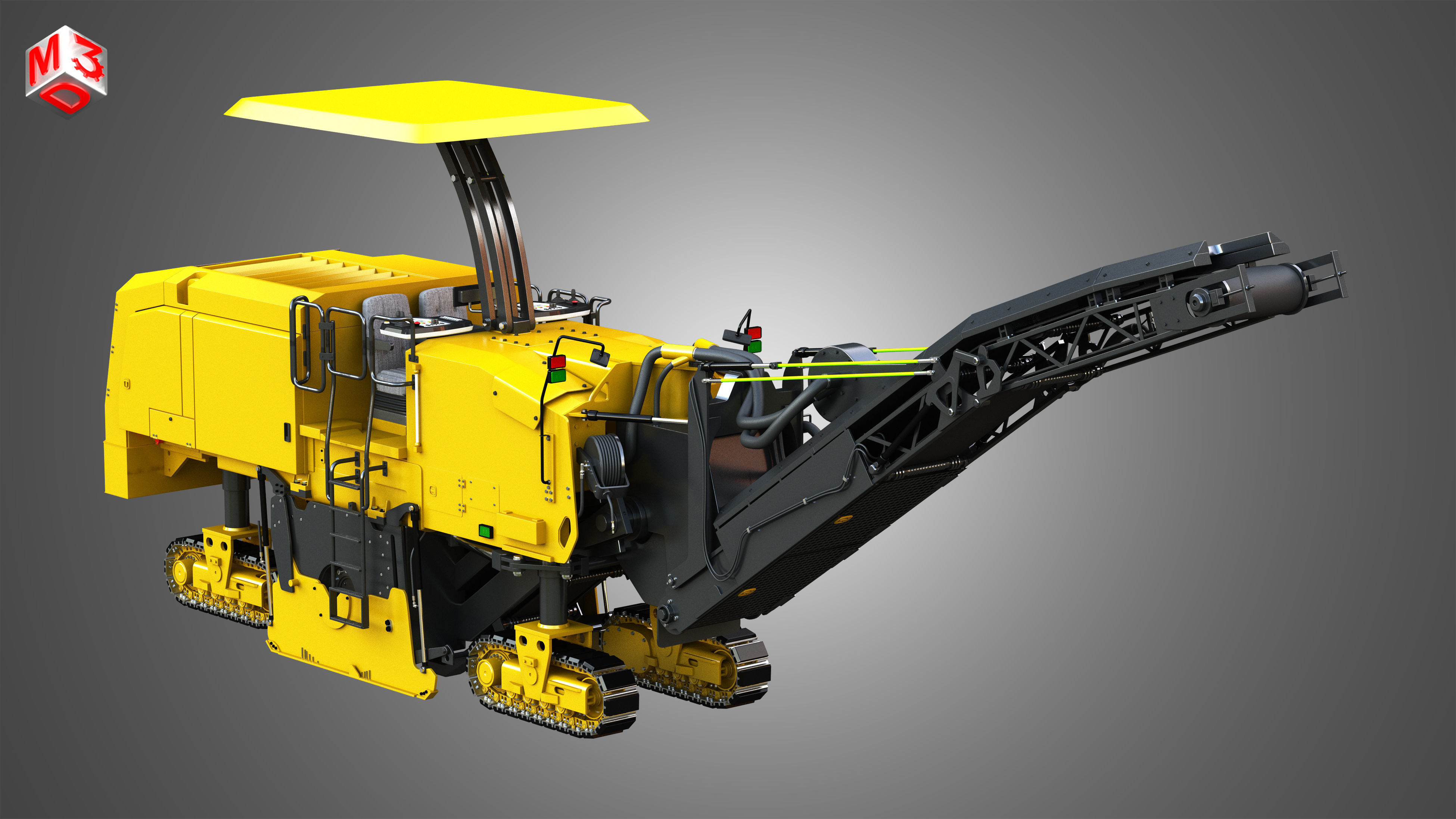 PM 622 Cold-Planer - Asphalt Removal  3D model_8