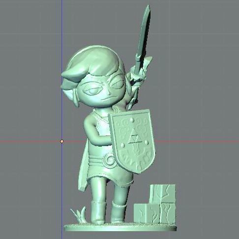 toon link 3D print model_1