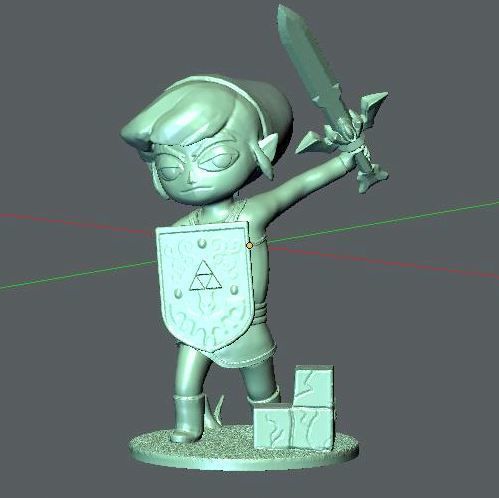 toon link 3D print model_7