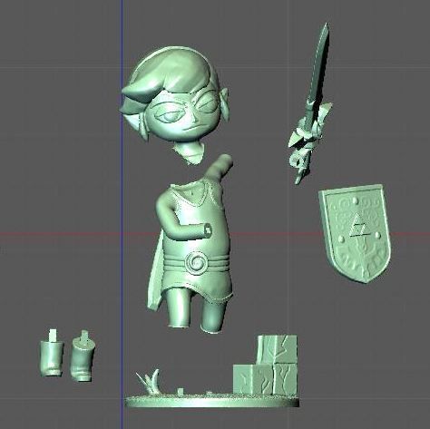toon link 3D print model_2