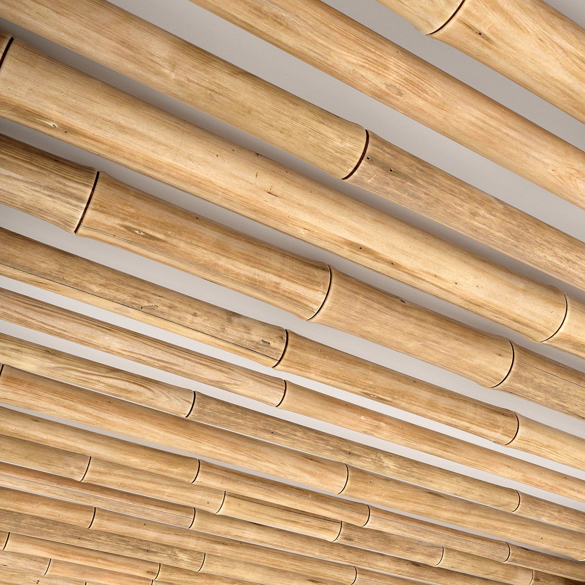 Ceiling bamboo long beam n1 3D model_7
