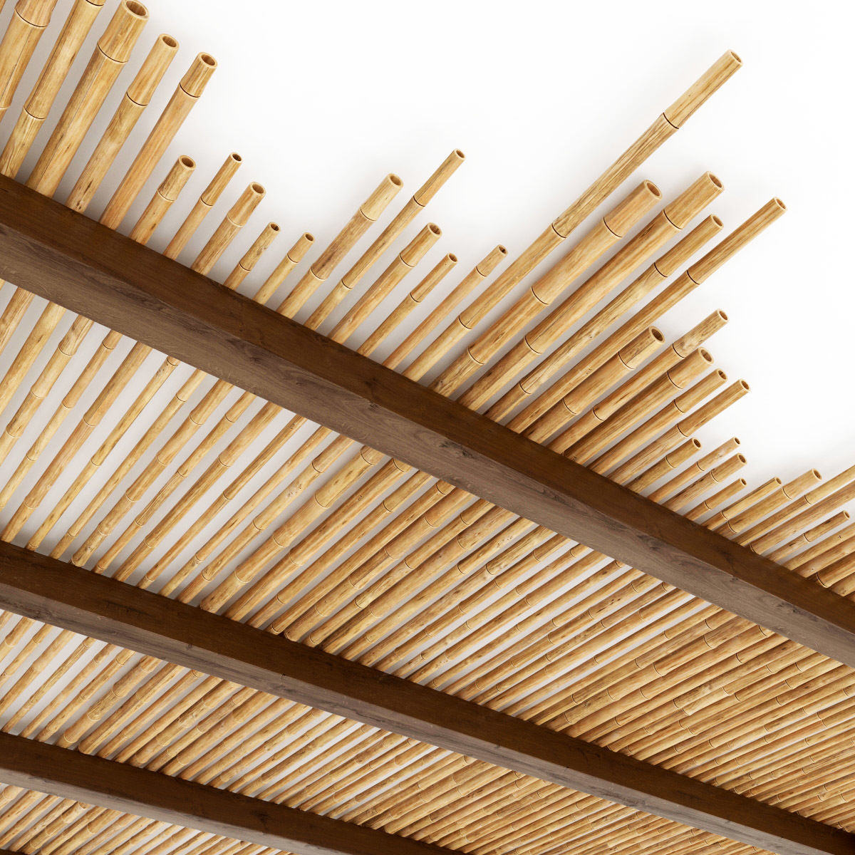 Ceiling bamboo long beam n1 3D model_9