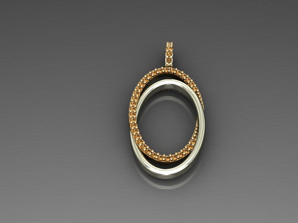 H252- Diamond NECKLACE  3D print model_2