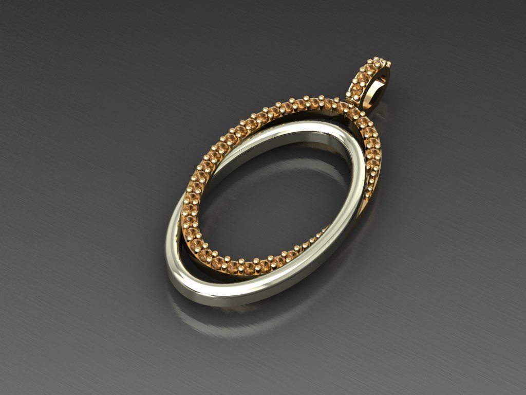 H252- Diamond NECKLACE  3D print model_1