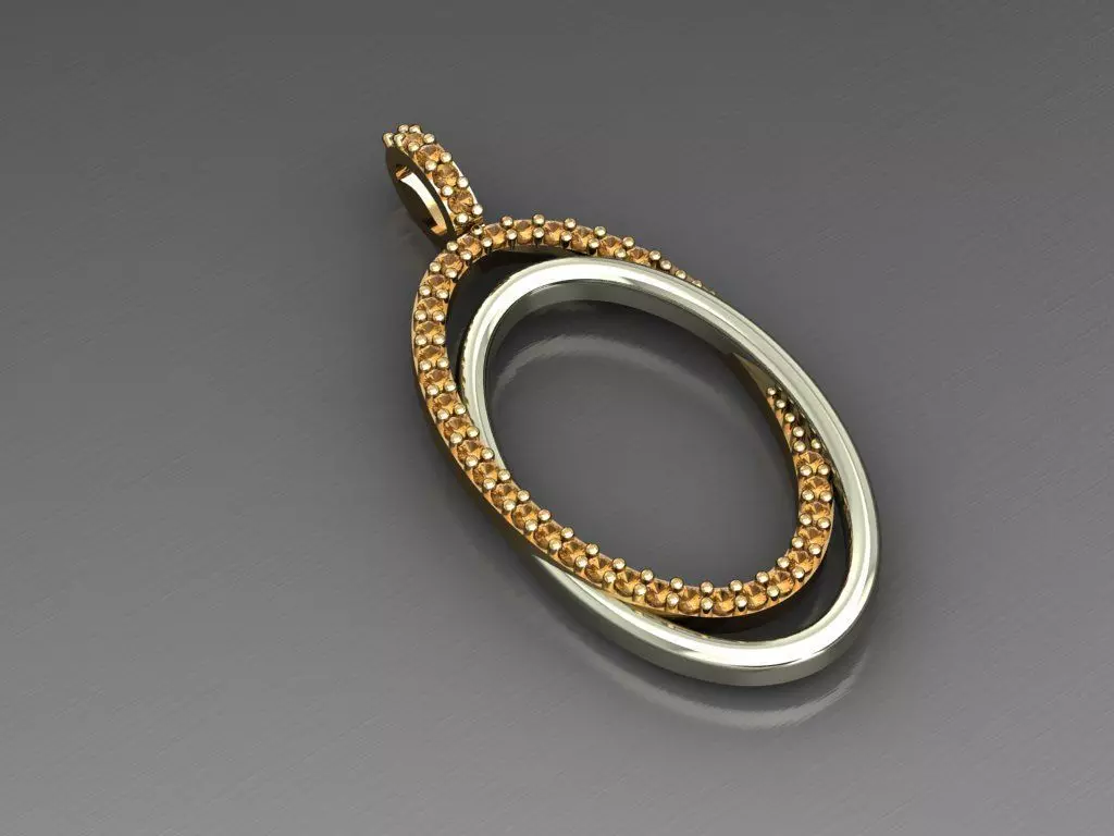 H252- Diamond NECKLACE  3D print model_0