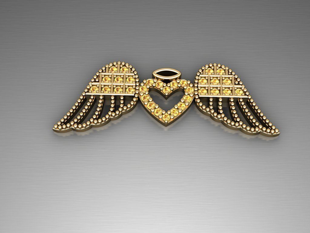 H258- Diamond NECKLACE  3D print model_2