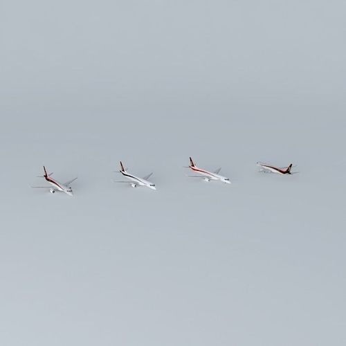 Mitsubishi MRJ 90STD Development Aircraft Fleet Line up 2016 Free 3D model