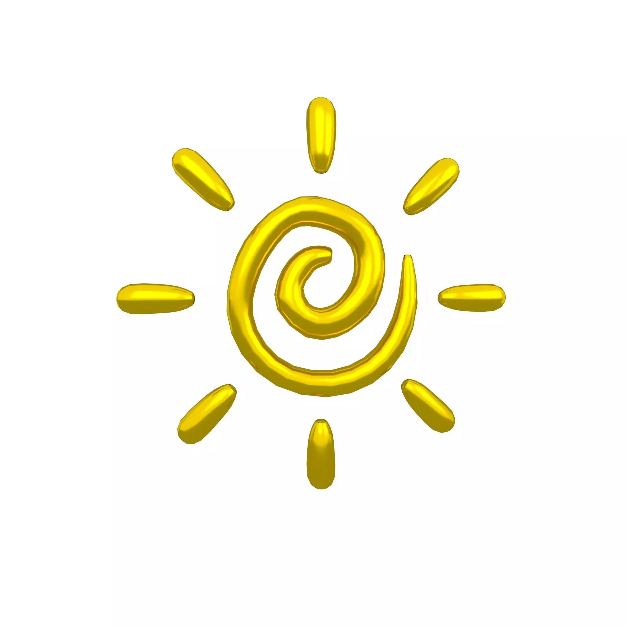 Hand Painted Sun v1 005 Low-poly 3D model_0