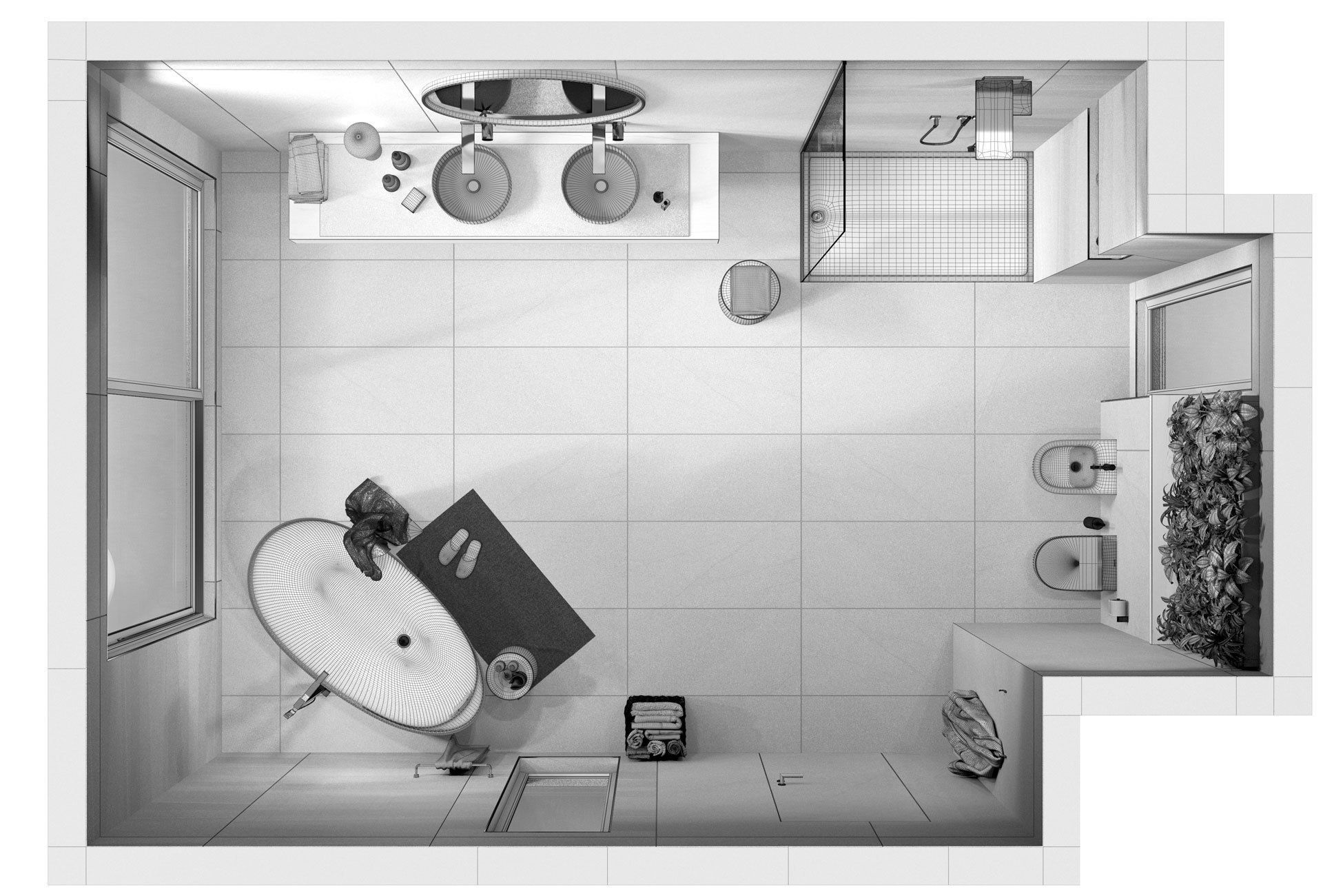 Bathroom River from FLAVIKER CATALOG 3D model_2