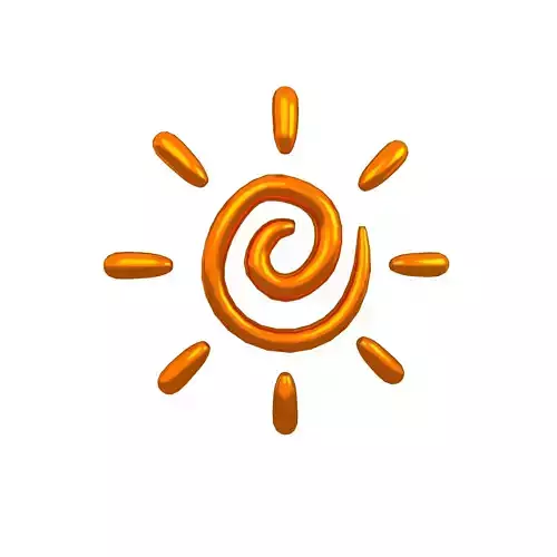 Hand Painted Sun v1 006