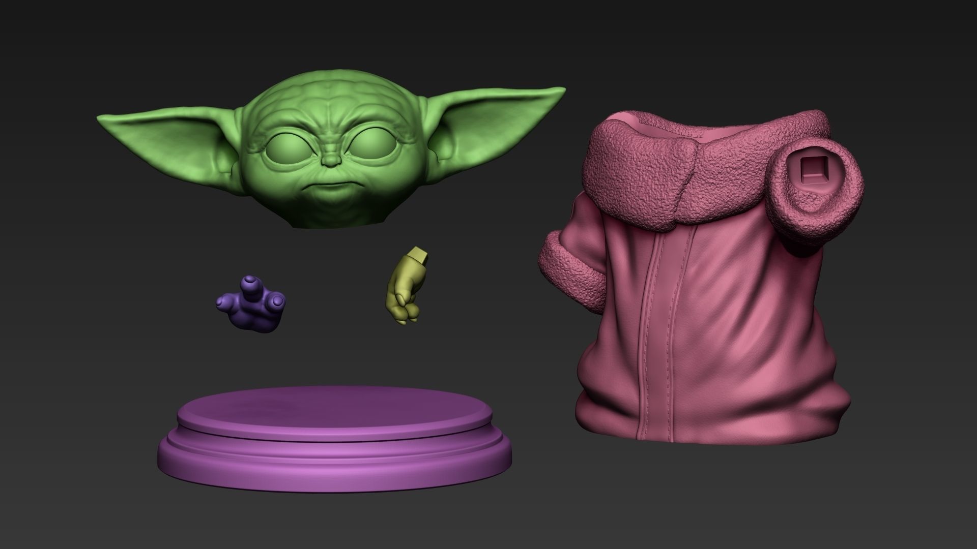 Baby Yoda - Star Wars The Mandalorian 3D print model_15