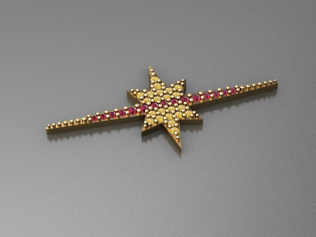 H277- Diamond NECKLACE 3D print model_3