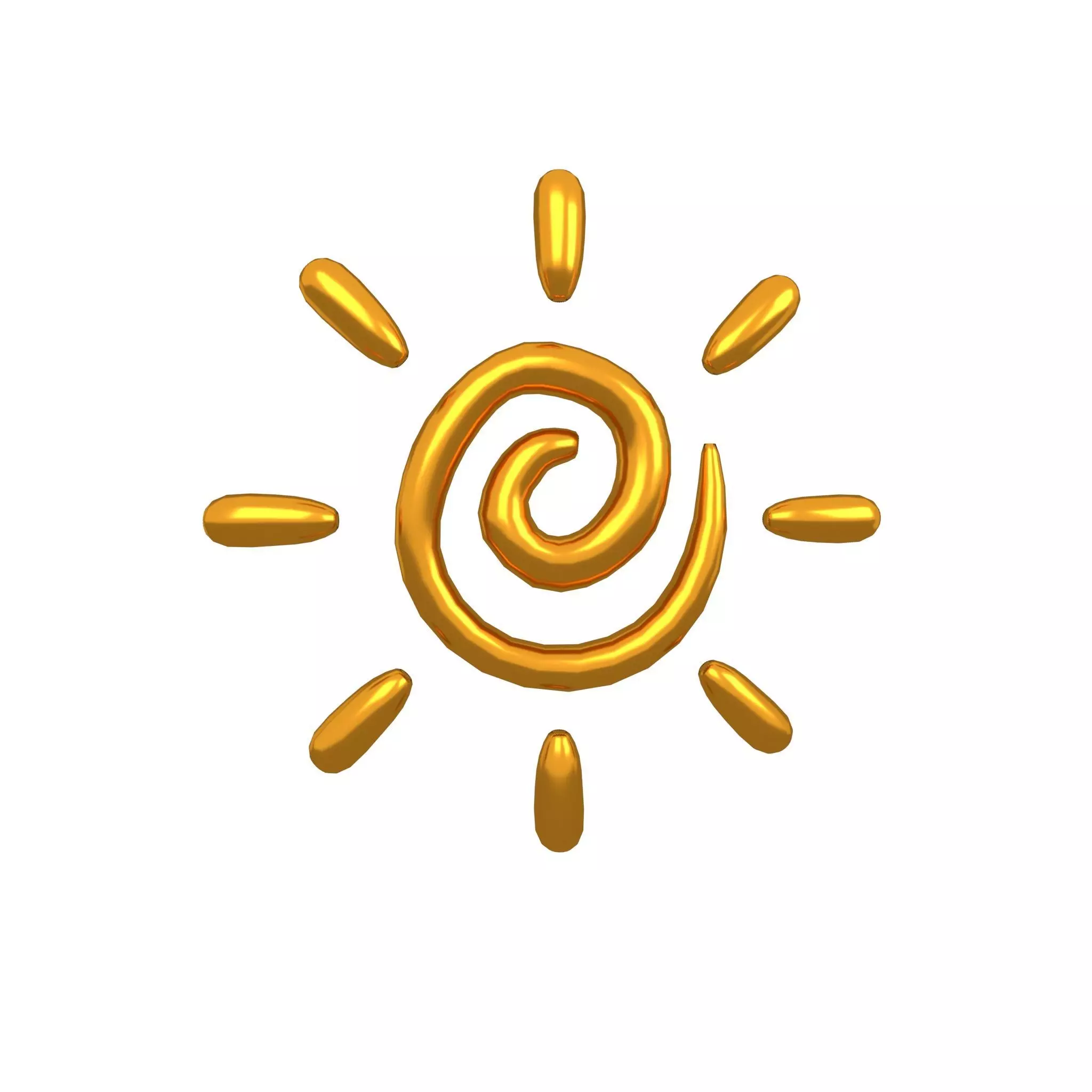 Hand Painted Sun v1 008 Low-poly 3D model_0