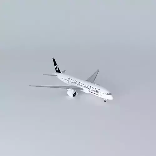 Air India Boeing 787 8 Dreamliner VT ANU Star Alliance Liver... Free 3D model