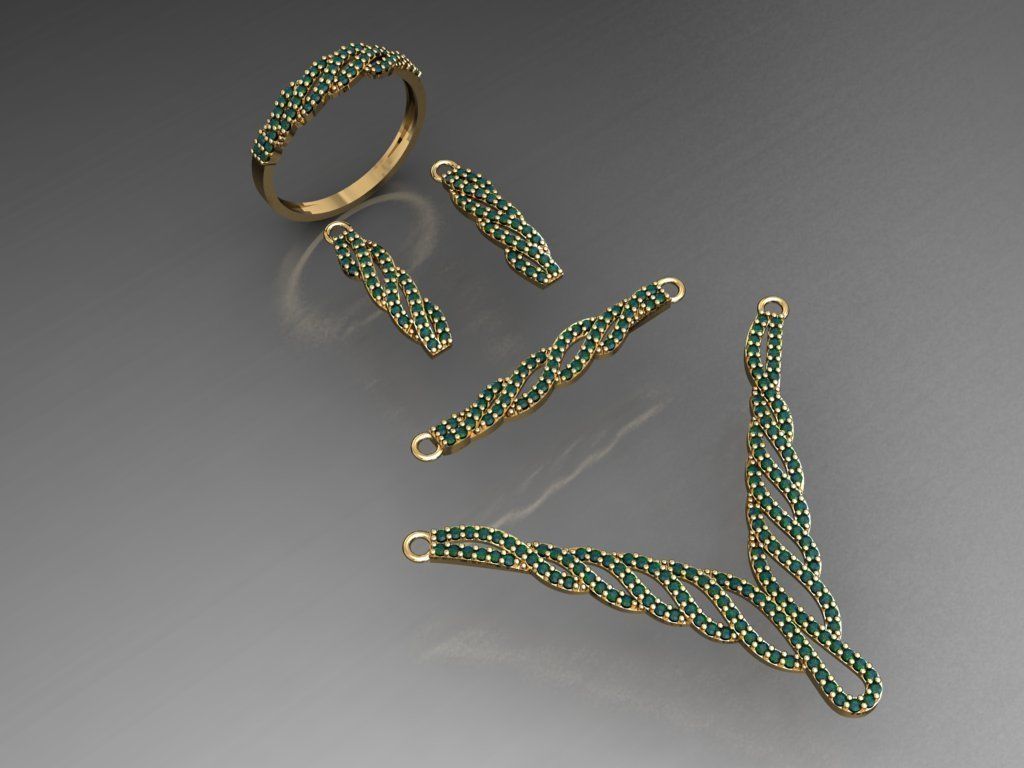 U03- Diamond set 3D print model_1