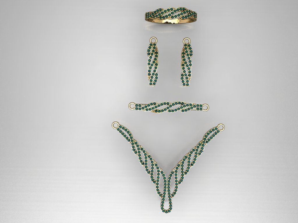 U03- Diamond set 3D print model_2