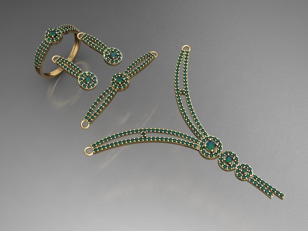 U04- Diamond set 3D print model_4