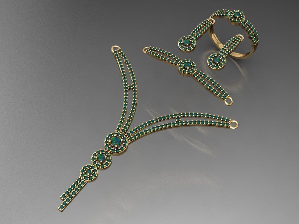 U04- Diamond set 3D print model_3