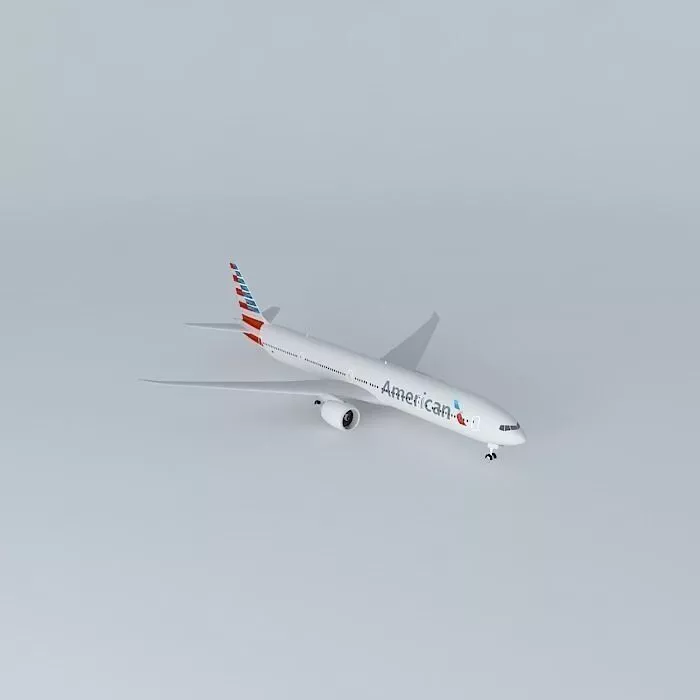 American Airlines Boeing 777 323 ER 2013 Free 3D model