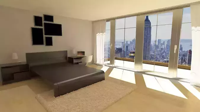 Luxury Style bedroom 3D model