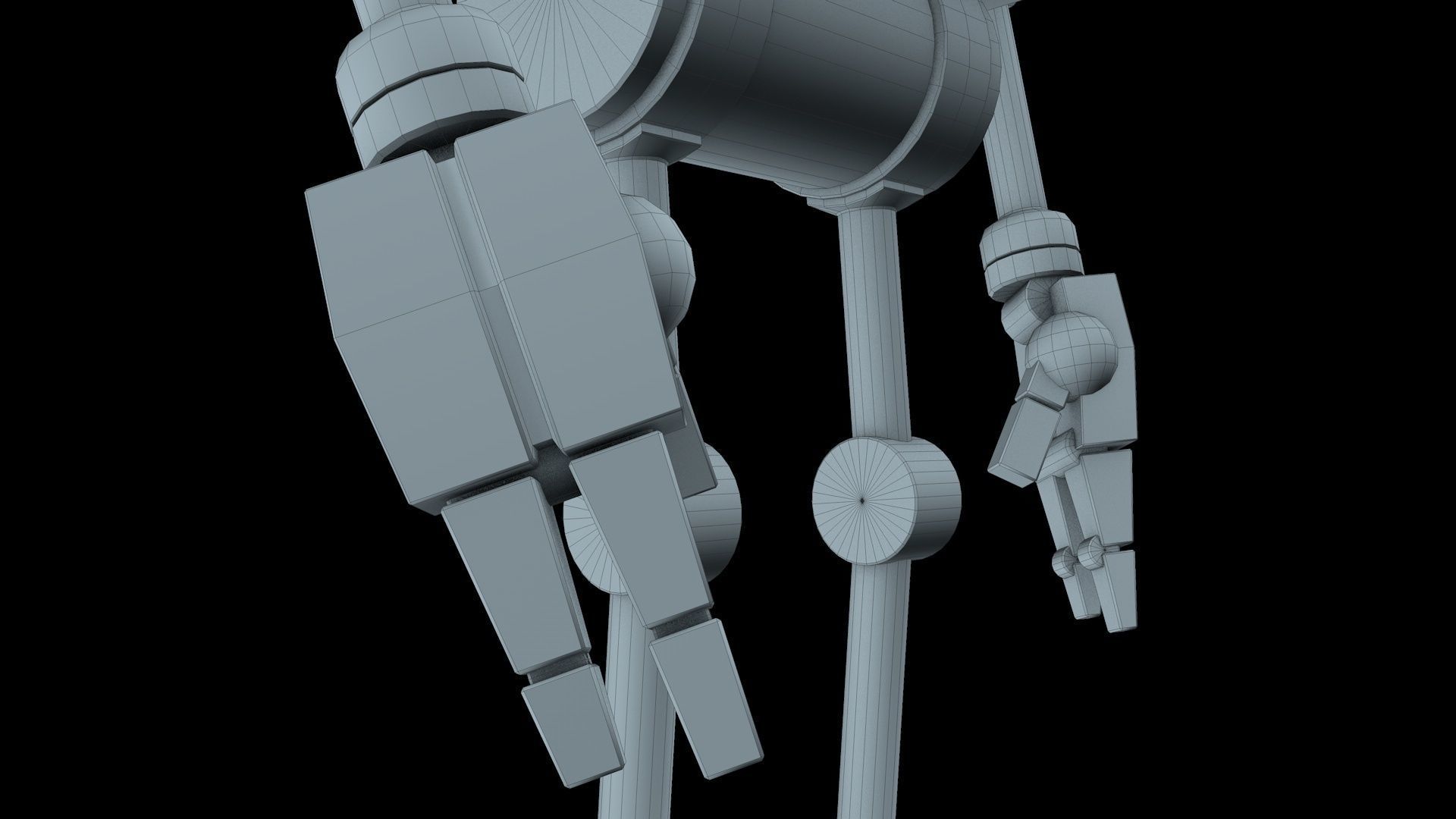 Cartoon Character Robot Low-poly 3D model_10