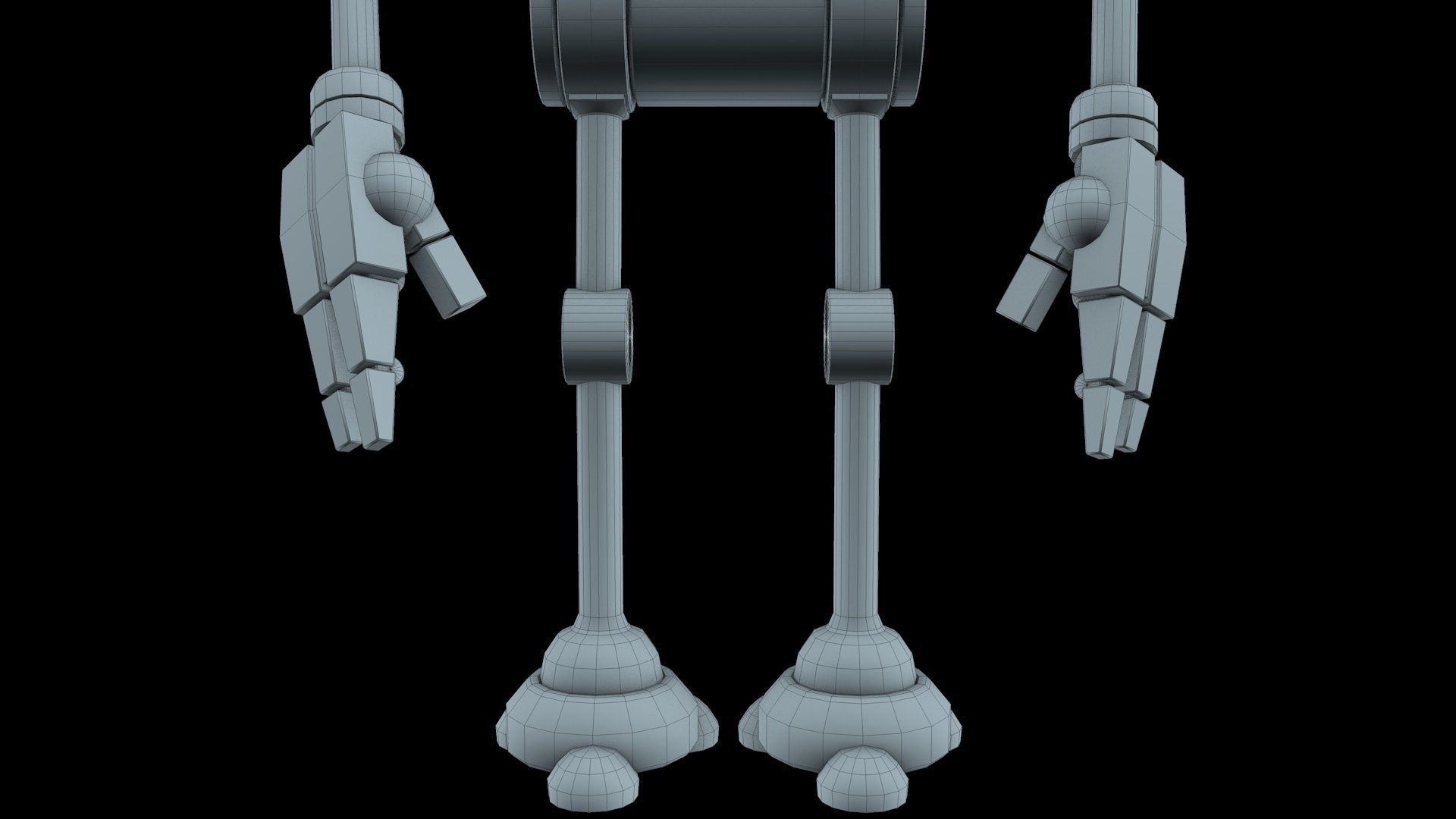 Cartoon Character Robot Low-poly 3D model_7