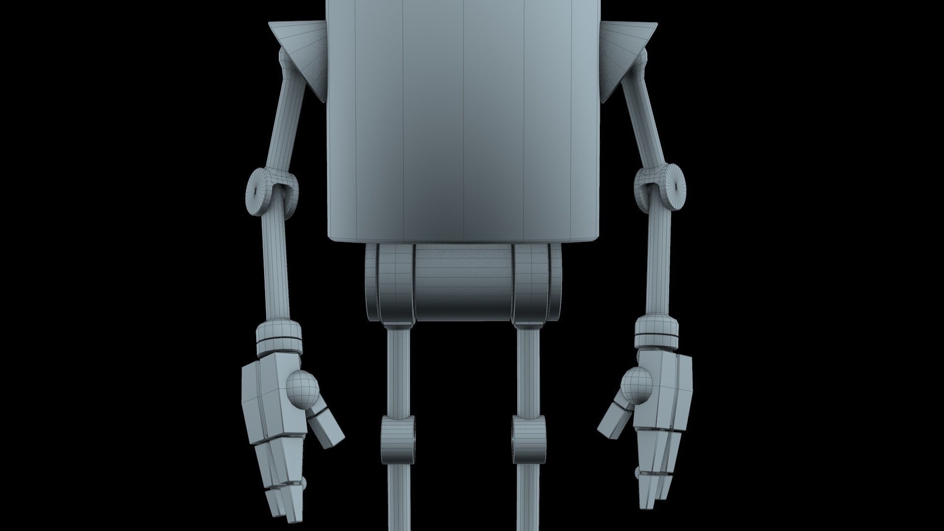 Cartoon Character Robot Low-poly 3D model_9