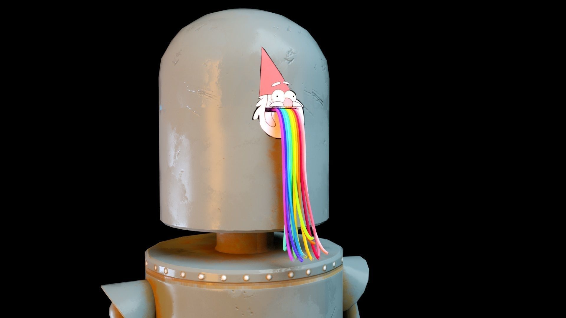 Cartoon Character Robot Low-poly 3D model_4