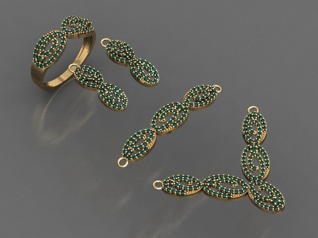 U08- Diamond set 3D print model_1