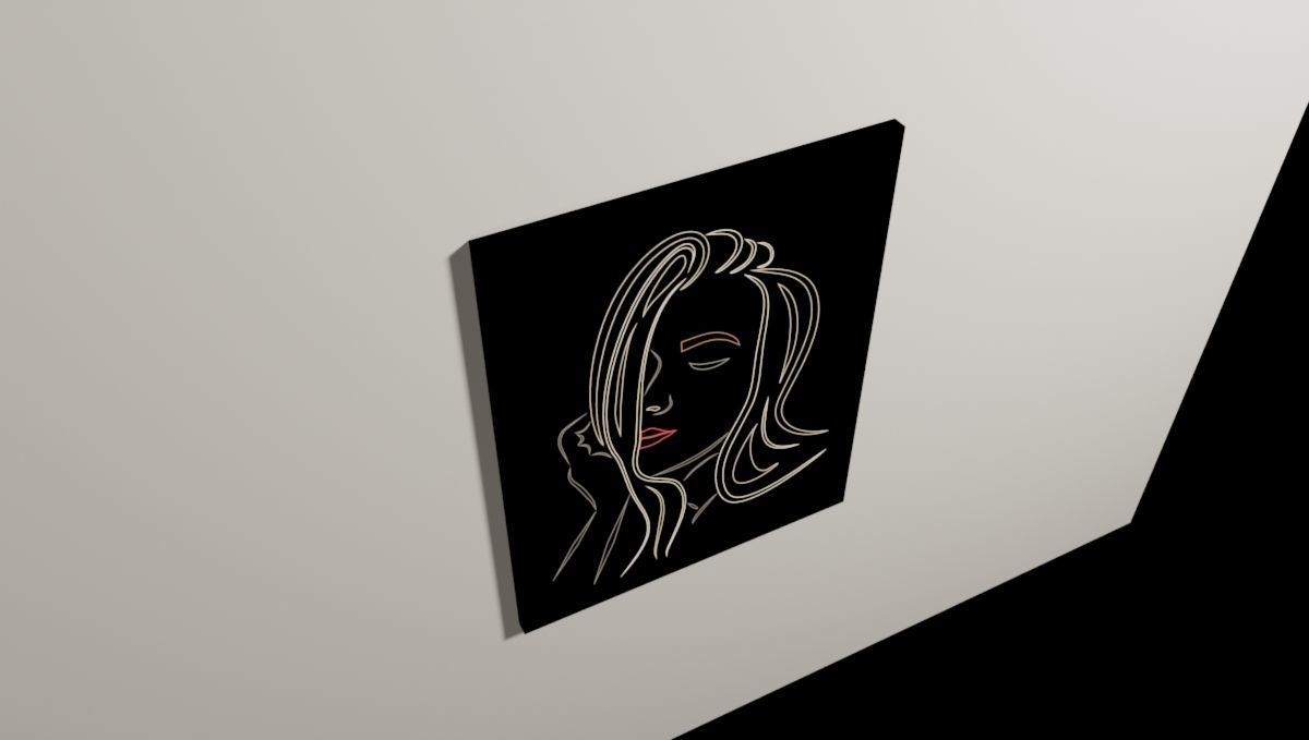 Light-box Low-poly 3D model_2